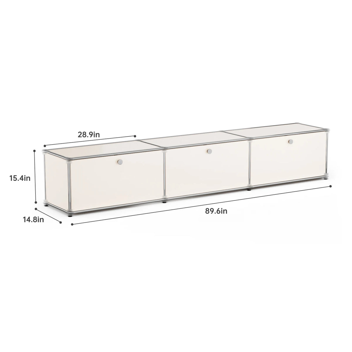 Modern Storage Cabinet Stainless Metal Organizer TV Stand Cabinet