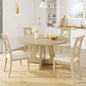 Farmhouse Kitchen Table with Wooden Top and Pedestal Base