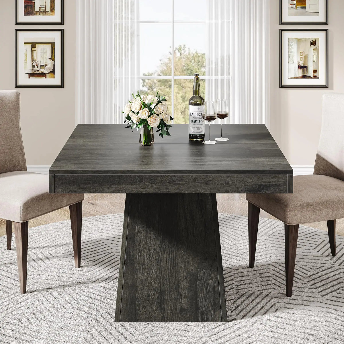 Tribesigns Square Dining Table for 4