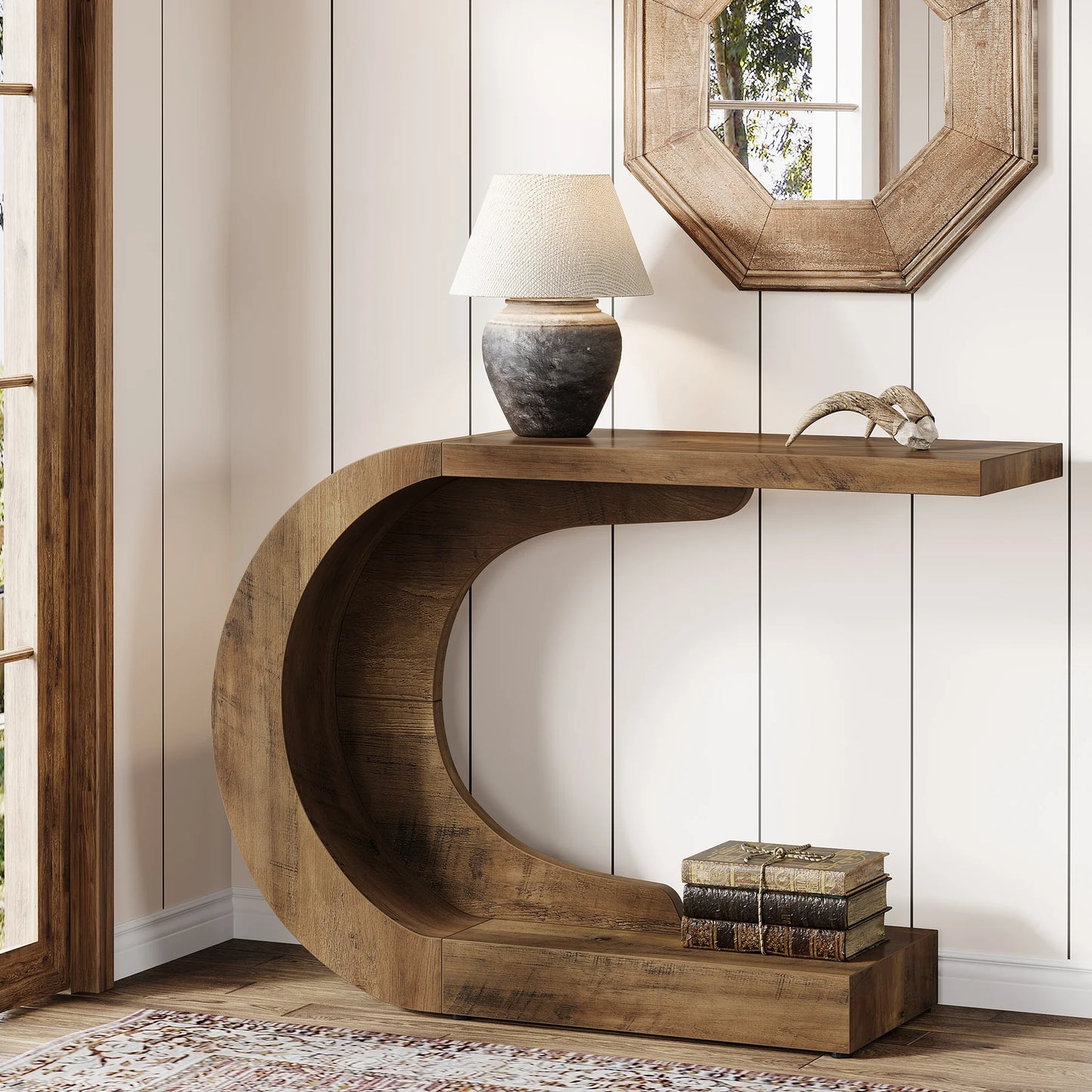 Tribesigns 43.3" Mid-Century Modern Console Table for Entryway