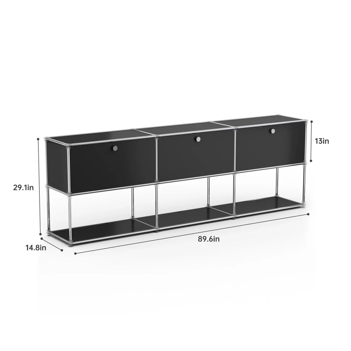 Modern Storage Cabinet Stainless Metal Organizer TV Stand Cabinet