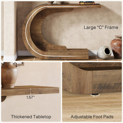 Tribesigns 43.3" Mid-Century Modern Console Table for Entryway