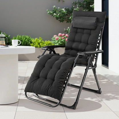 JHK Zero Gravity Recliner Camping Patio Lounge Chair Folding