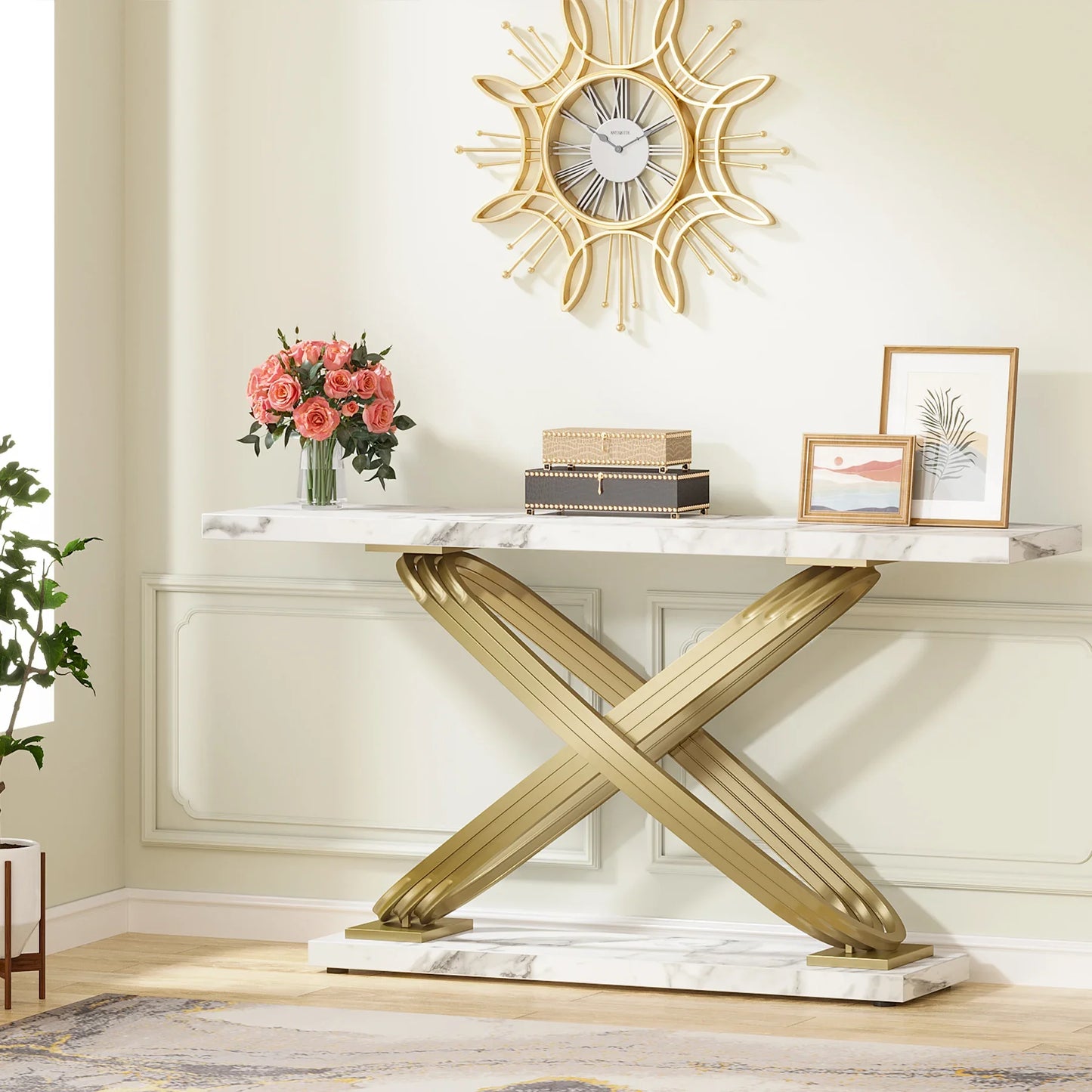 Tribesigns 55 Inch Modern Console Table,