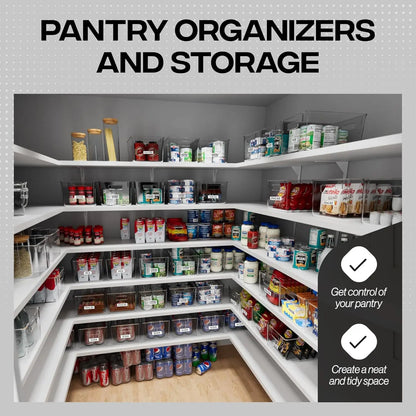 Clear Plastic Storage Bins for Pantry