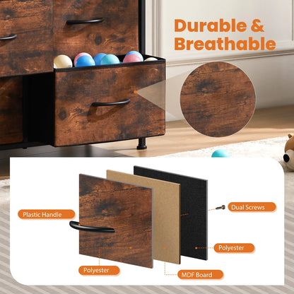JHK Dresser For Bedroom With 9 Fabric Storage Drawers