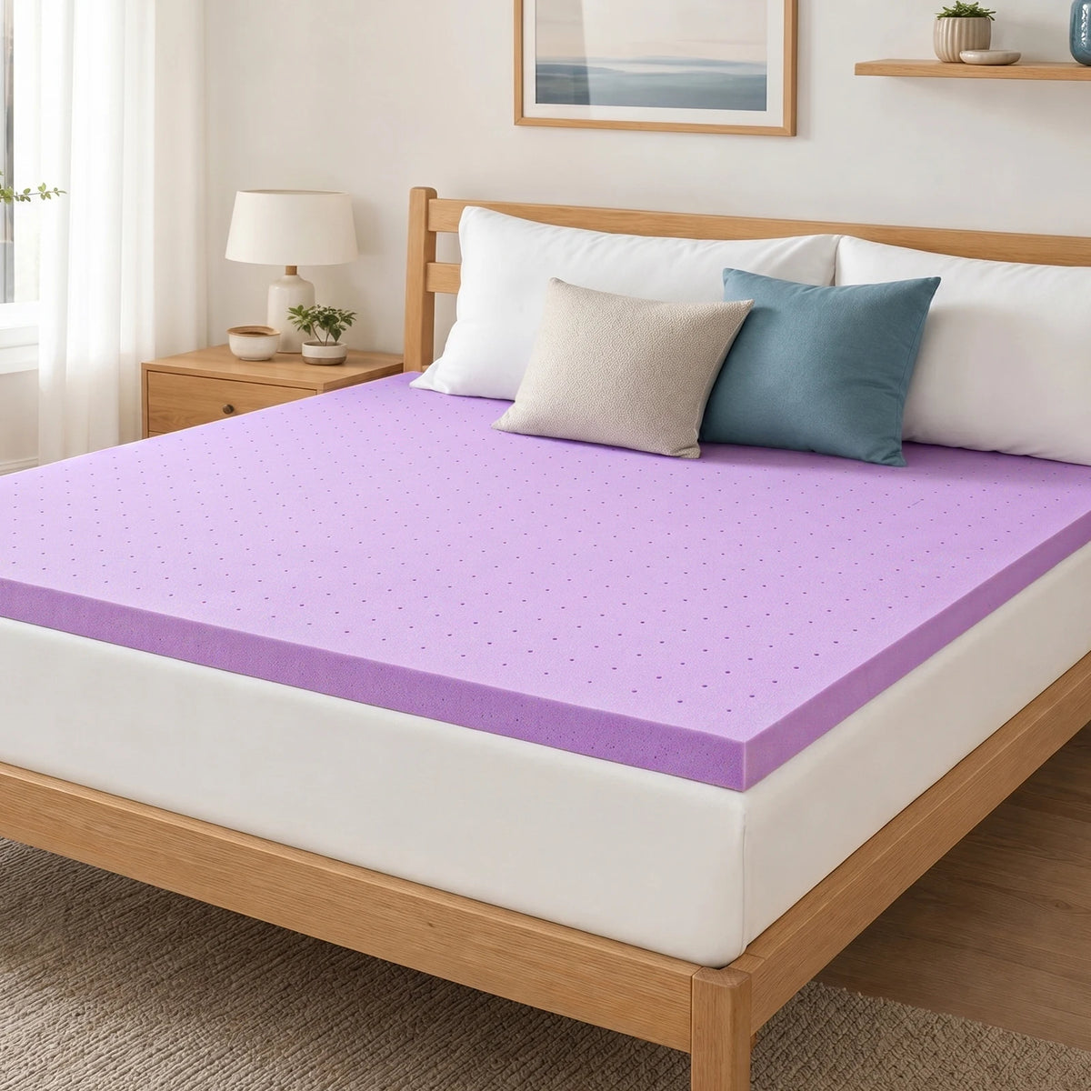 JHK 3 Inch Cooling Memory Foam Mattress Topper