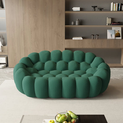 Sdorens 78'' Modern Curved Boneless Sofa Comfy 3D Knitted Fabric