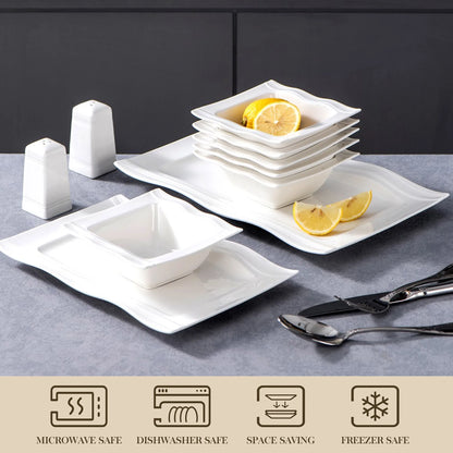 28 Piece Square Dinnerware Set