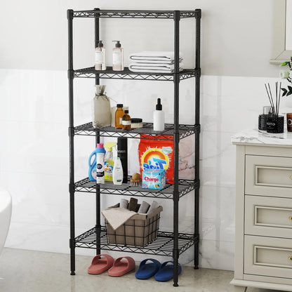 JHK 3-5 Tier Metal Wire Storage Shelves Adjustable Storage Racks Heavy Duty