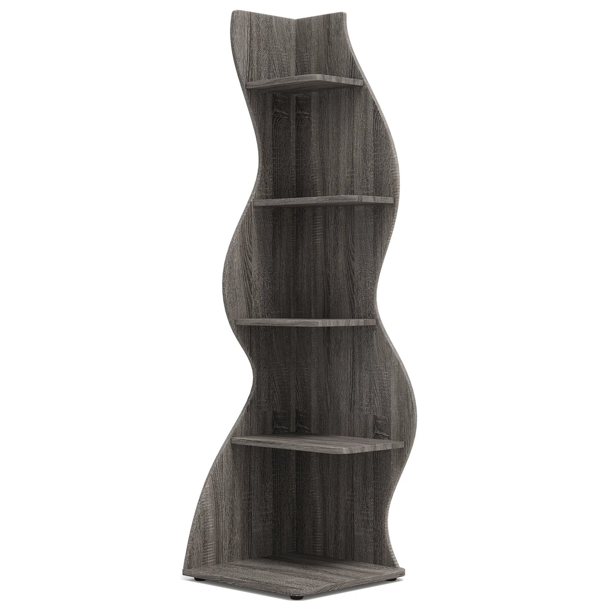 Tribesigns Corner Shelf, Modern 5-Tier Wall Corner Bookshelf, Stylish Corner