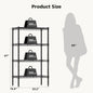 JHK 3-5 Tier Metal Wire Storage Shelves Adjustable Storage Racks Heavy Duty