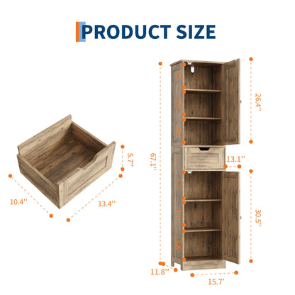 Space-Saving Slim  Storage Cabinet – Vertical Organizer Rack