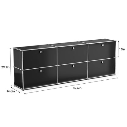 Modern Storage Cabinet Stainless Metal Organizer TV Stand Cabinet