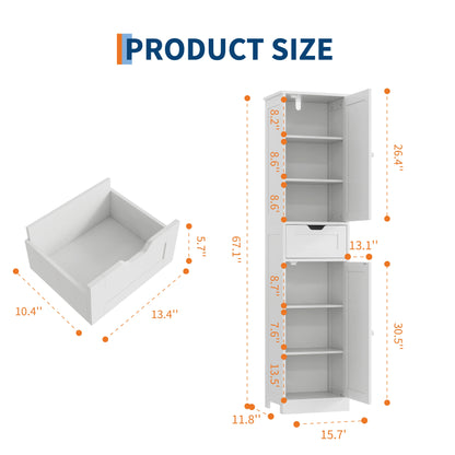 Space-Saving Slim  Storage Cabinet – Vertical Organizer Rack