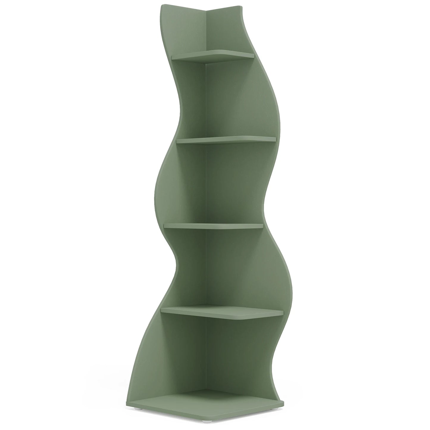 Tribesigns Corner Shelf, Modern 5-Tier Wall Corner Bookshelf, Stylish Corner