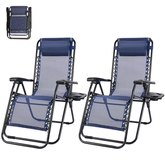 Outdoor Zero Gravity Chairs Set of 2