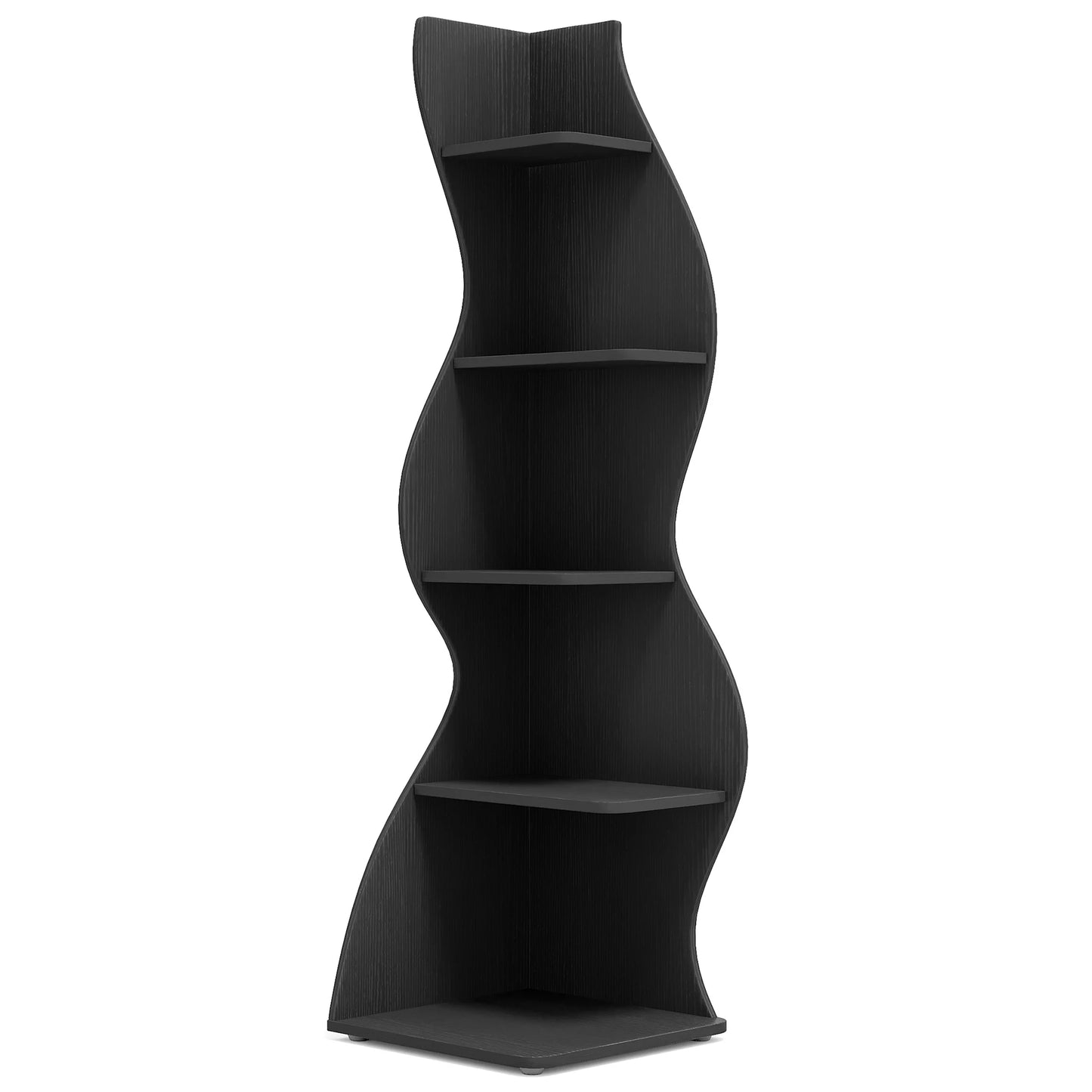 Tribesigns Corner Shelf, Modern 5-Tier Wall Corner Bookshelf, Stylish Corner