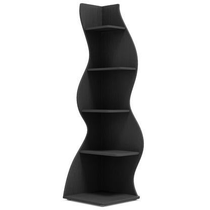 Tribesigns Corner Shelf, Modern 5-Tier Wall Corner Bookshelf, Stylish Corner