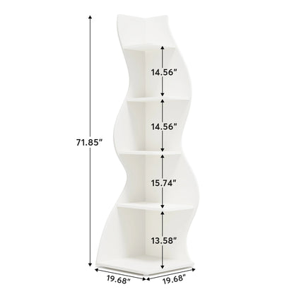 Tribesigns Corner Shelf, Modern 5-Tier Wall Corner Bookshelf, Stylish Corner