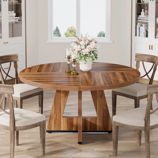Tribesigns Round Dining Table for 4