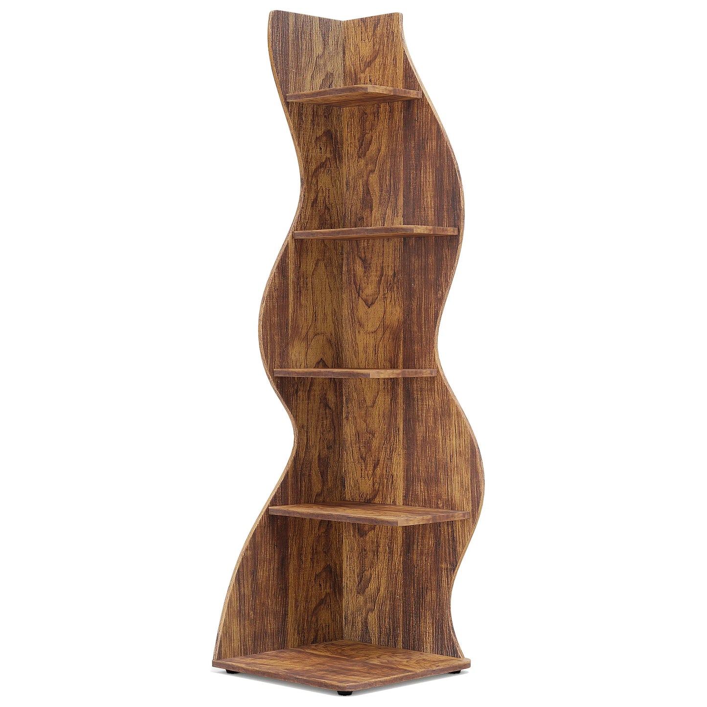 Tribesigns Corner Shelf, Modern 5-Tier Wall Corner Bookshelf, Stylish Corner