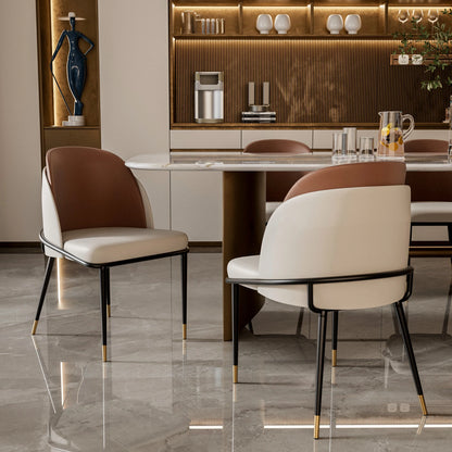 Faux Leather Upholstered Dining Chairs