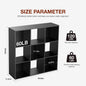 JHK 9 Cube Storage Organizer Wooden Shelf Bookcase Open Bookshelf