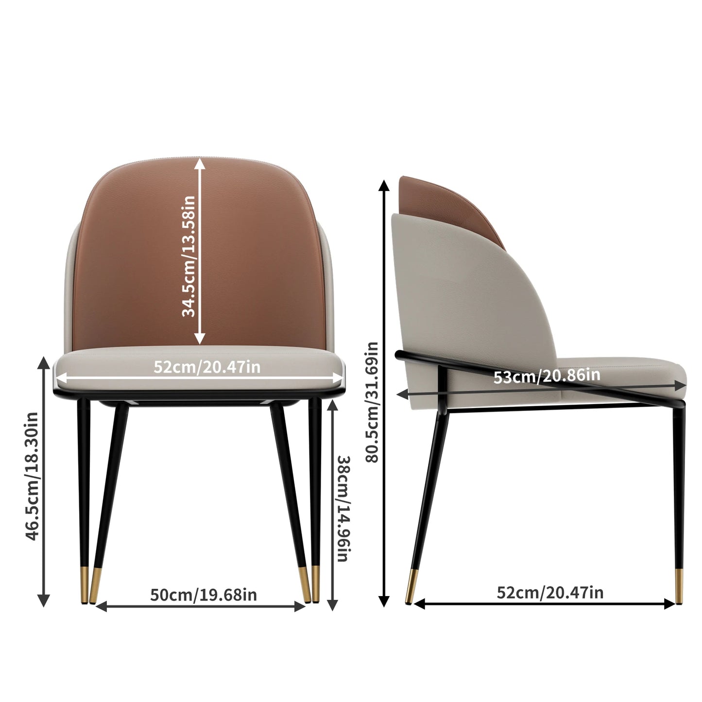 Faux Leather Upholstered Dining Chairs