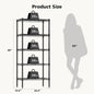 JHK 3-5 Tier Metal Wire Storage Shelves Adjustable Storage Racks Heavy Duty