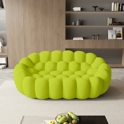 Sdorens 78'' Modern Curved Boneless Sofa Comfy 3D Knitted Fabric