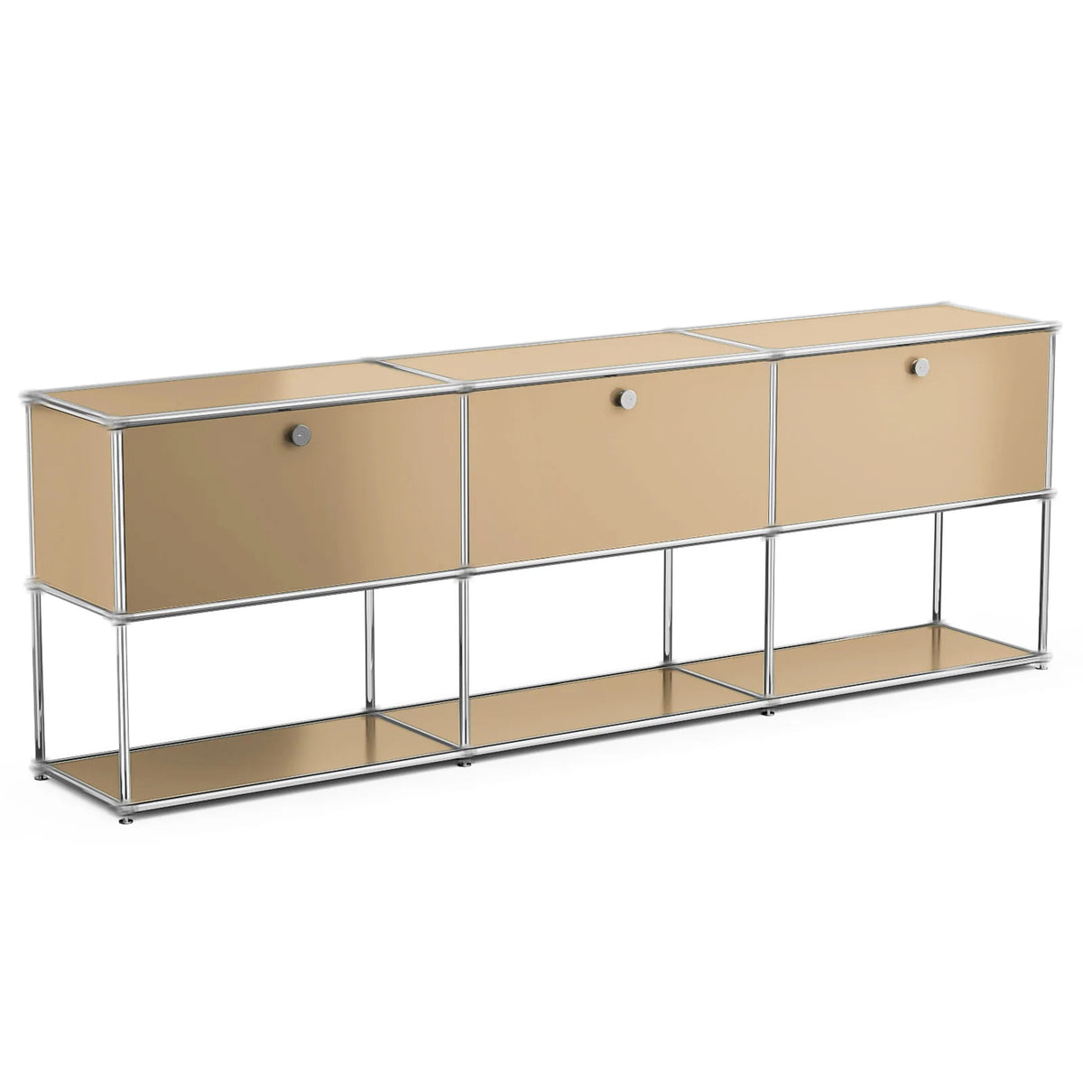 Modern Storage Cabinet Stainless Metal Organizer TV Stand Cabinet