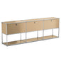 Modern Storage Cabinet Stainless Metal Organizer TV Stand Cabinet