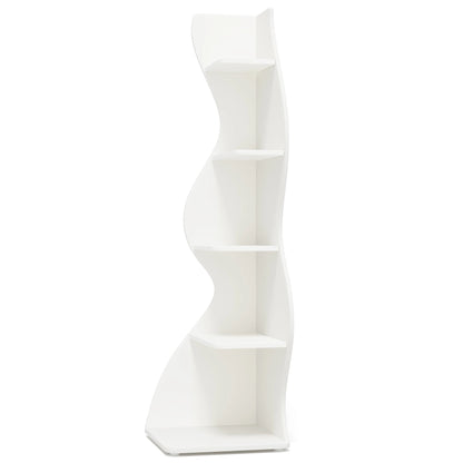 Tribesigns Corner Shelf, Modern 5-Tier Wall Corner Bookshelf, Stylish Corner