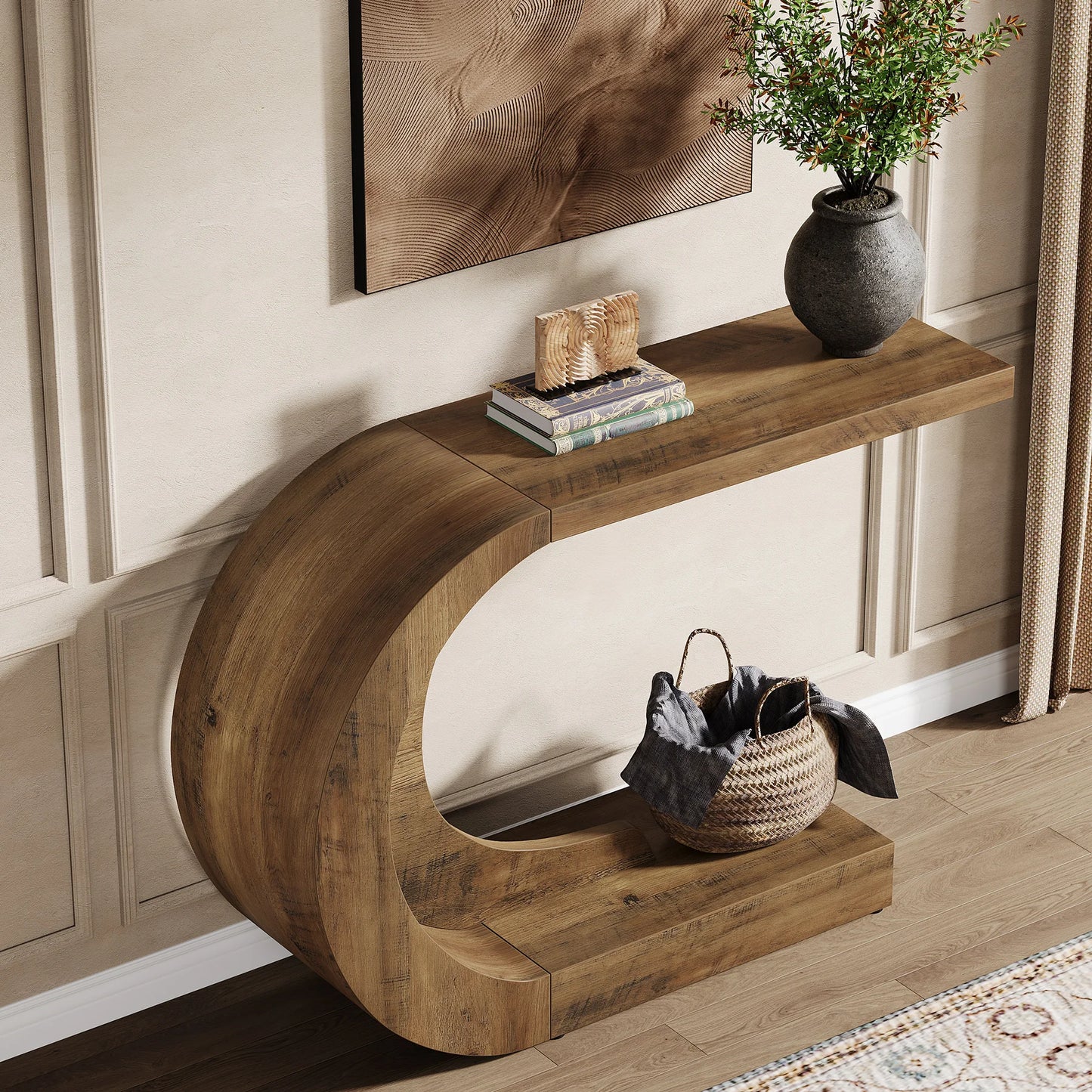 Tribesigns 43.3" Mid-Century Modern Console Table for Entryway