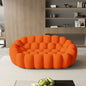 Sdorens 78'' Modern Curved Boneless Sofa Comfy 3D Knitted Fabric