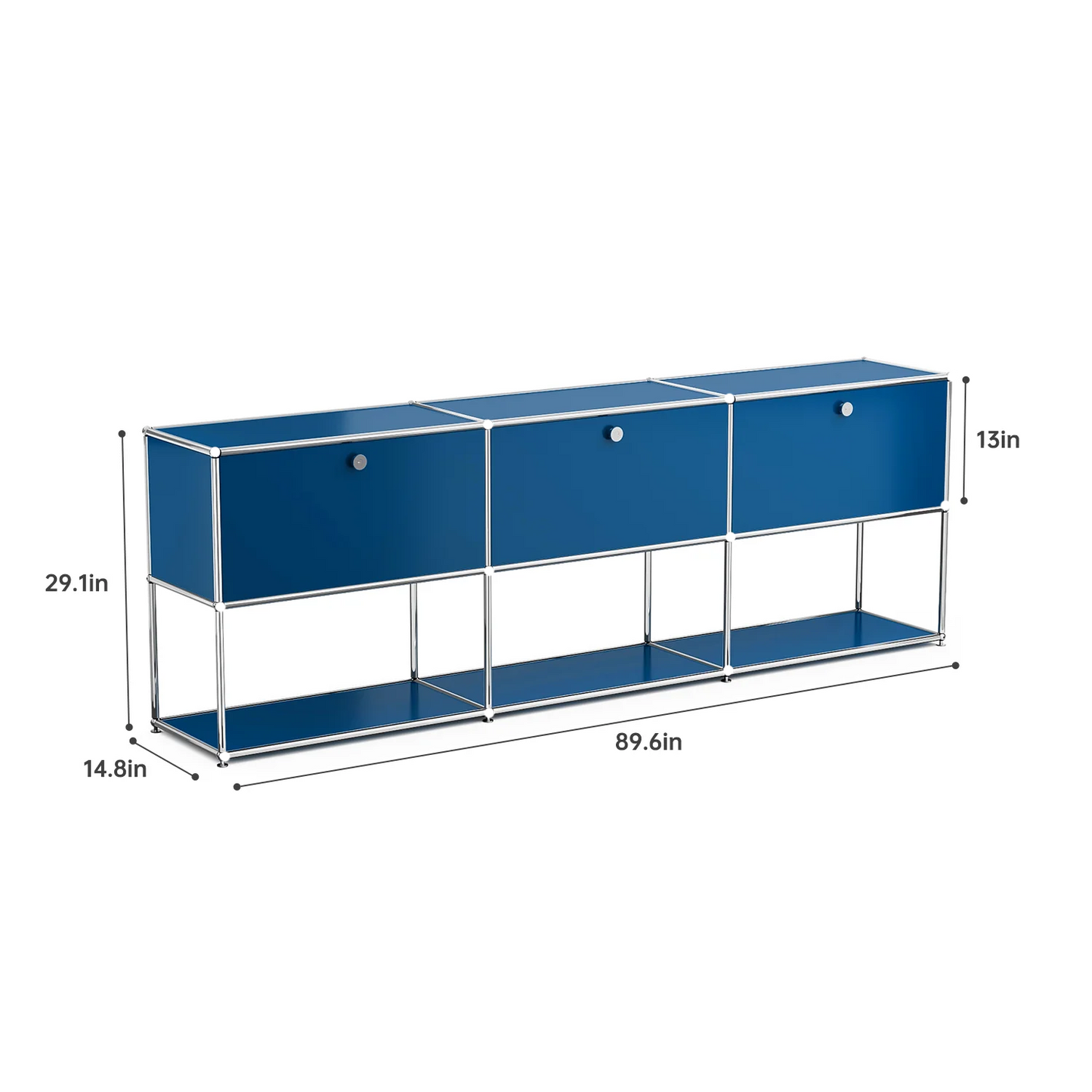Modern Storage Cabinet Stainless Metal Organizer TV Stand Cabinet