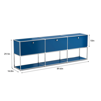 Modern Storage Cabinet Stainless Metal Organizer TV Stand Cabinet