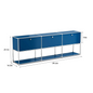 Modern Storage Cabinet Stainless Metal Organizer TV Stand Cabinet
