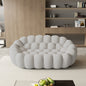 Sdorens 78'' Modern Curved Boneless Sofa Comfy 3D Knitted Fabric