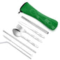 Portable Stainless Steel Family Camping Cutlery with Bag