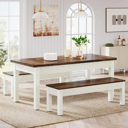 Farmhouse Kitchen Table Set for 4-6